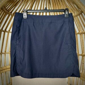 Tribal Navy Blue Pull-On Mini Skort Size 10 | Stretch Ponte Lined Career Skirt